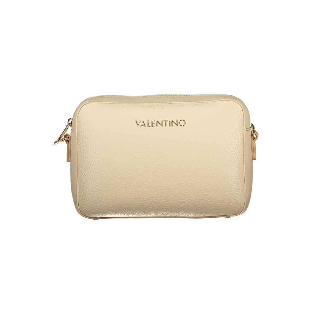 Beige Polyurethane Women Handbag