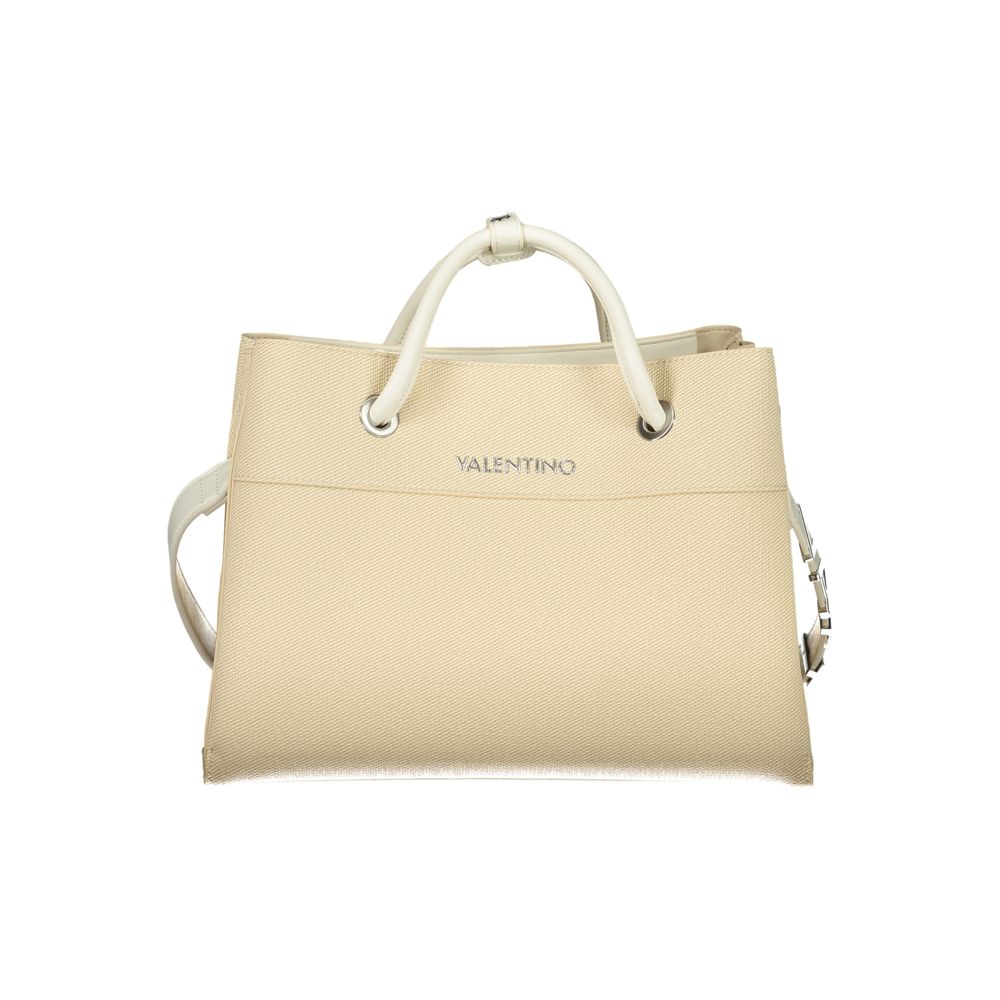 Beige Polyurethane Women's Bag