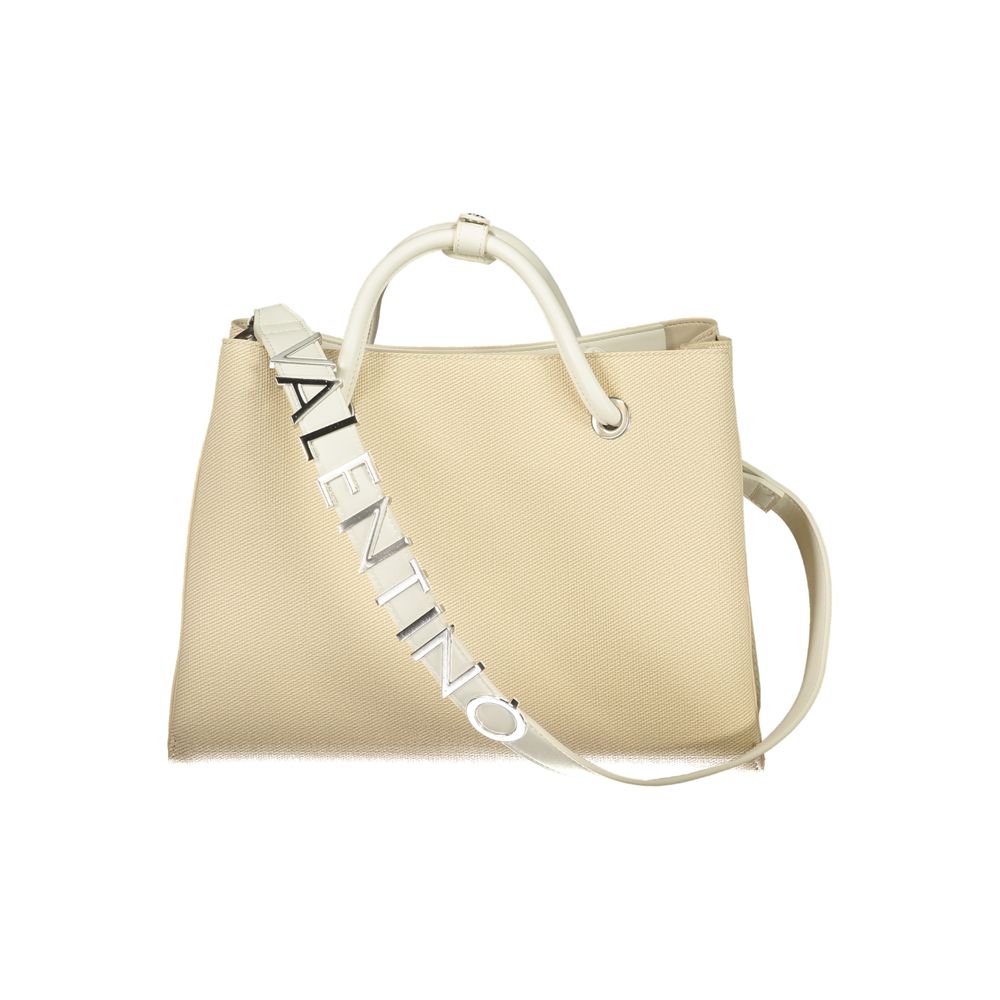 Beige Polyurethane Women's Bag